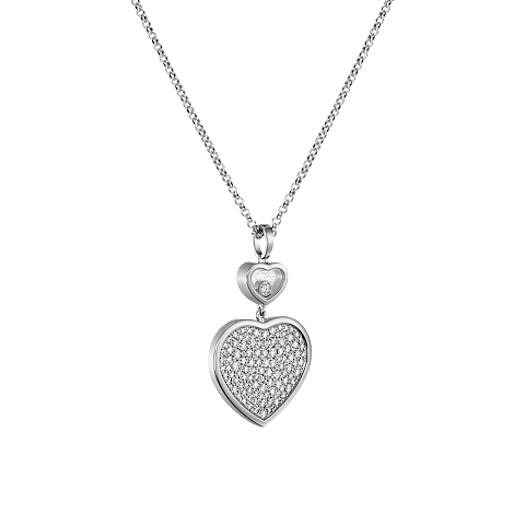 Enlarge {0}Chopard - Diamond Pendant Happy Hearts 79A075-1901  3/4 view