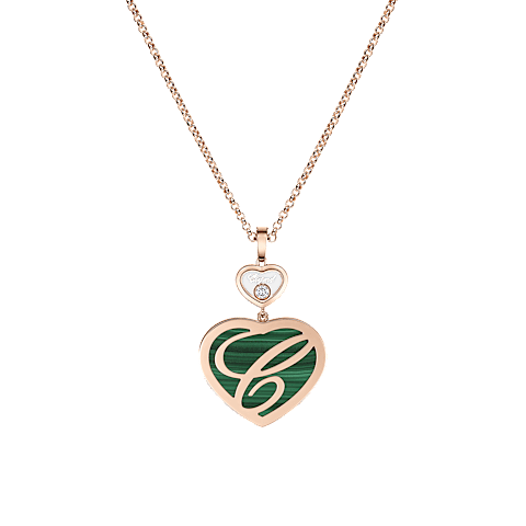 تكبير {0}Chopard - حلية متدلية ألماس هابي هارتس 79A075-5151    عرض خلفي مسطح مغلق ومنحني