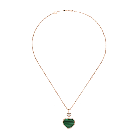 Enlarge {0}Chopard - Diamond Pendant Happy Hearts 79A075-5191   laid flat closed and curved view