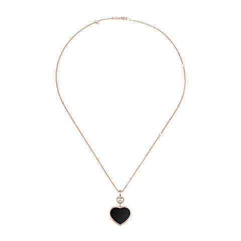 Enlarge {0}Chopard - Diamond Pendant Happy Hearts 79A075-5201   laid flat closed and curved view