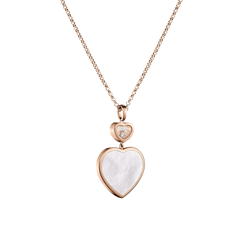 放大 {0}Chopard - 钻石 吊坠 Happy Hearts 79A075-5301  3/4视图