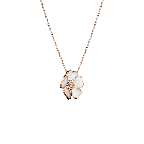 Enlarge {0}Chopard - Pendant Happy Hearts Flowers 79A085-5301  3/4 view