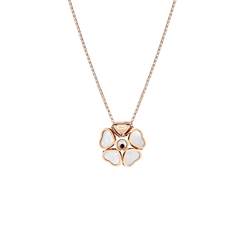 Enlarge {0}Chopard - Pendant Happy Hearts Flowers 79A085-5301    laid flat closed and curved back view