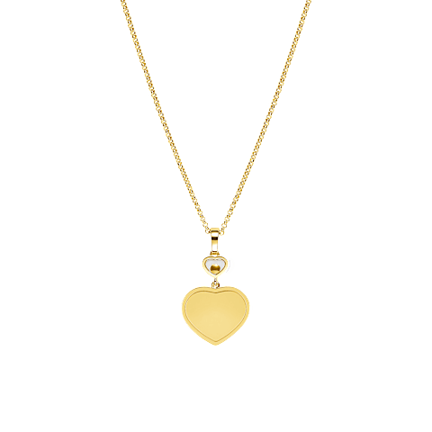 拡大Chopard - ペンダント ハッピーハート 79A107-0921    平置き閉じた曲線背面ビュー