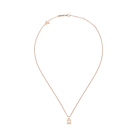 Enlarge {0}Chopard - Diamond Pendant Happy Diamonds Icons 79A114-5001   laid flat closed and curved view