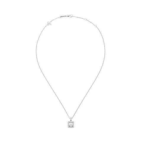 Enlarge {0}Chopard - Diamond Pendant Happy Diamonds Icons 79A115-1201   laid flat closed and curved view