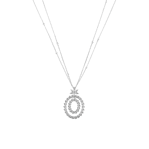 Enlarge {0}Chopard - Diamond Pendant L'Heure du Diamant Marquise 79A162-1001    laid flat closed and curved back view