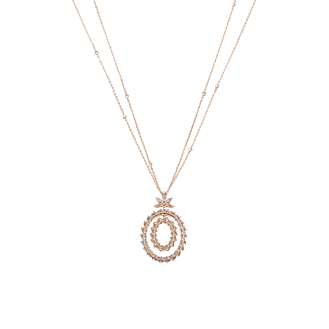 Enlarge {0}Chopard - Diamond Pendant L'Heure du Diamant Marquise 79A162-5001    laid flat closed and curved back view