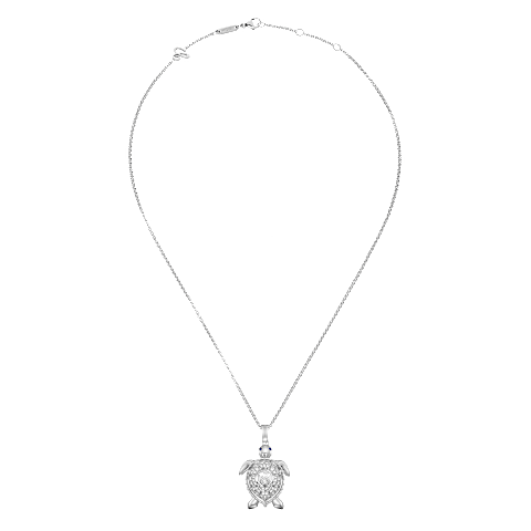 تكبير {0}Chopard - حلية متدلية ألماس هابي دايموندز ترتل 79A187-1201   عرض مسطح مغلق ومنحني