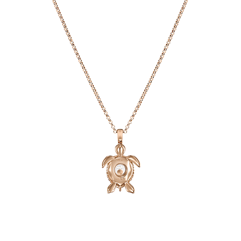 تكبير {0}Chopard - حلية متدلية ألماس هابي دايموندز ترتل 79A187-5001    عرض خلفي مسطح مغلق ومنحني