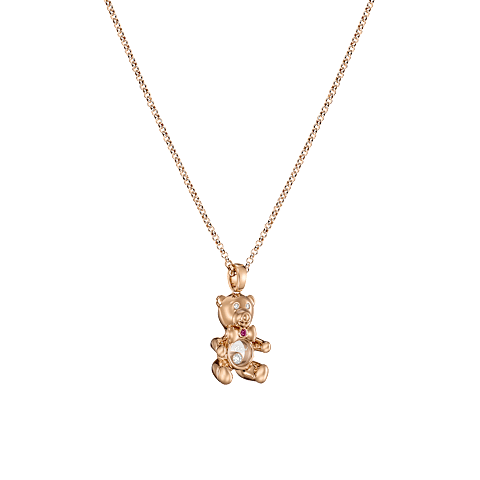 확대 {0}Chopard - 다이아몬드 펜던트 해피 다이아몬드 테디베어 79A188-5001  3/4 뷰