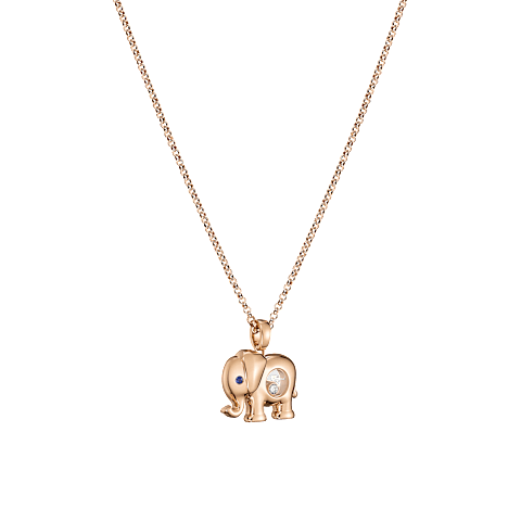 Ingrandisci {0}Chopard - Ciondolo Diamanti Happy Diamonds Elefante 79A189-5001  Vista 3/4