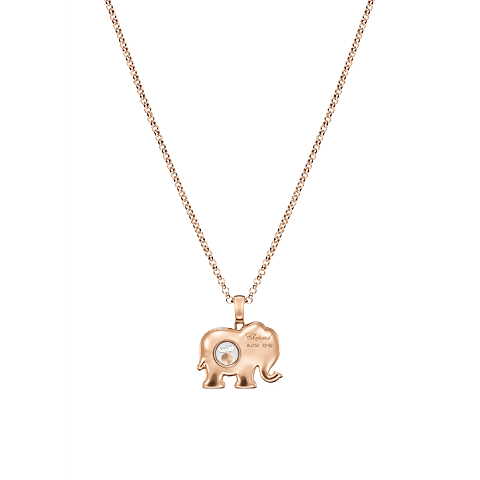 Ingrandisci {0}Chopard - Ciondolo Diamanti Happy Diamonds Elefante 79A189-5001    Vista posteriore chiusa e curva