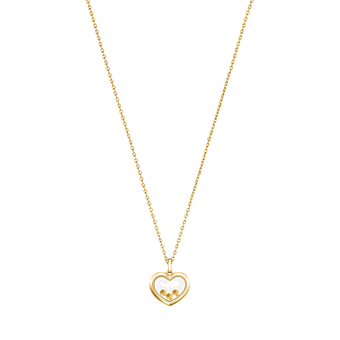 Enlarge Chopard - Diamond Pendant Happy Diamonds Icons 79A193-0001    laid flat closed and curved back view