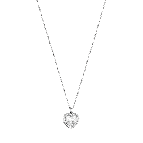 Enlarge Chopard - Diamond Pendant Happy Diamonds Icons 79A193-1201  3/4 view