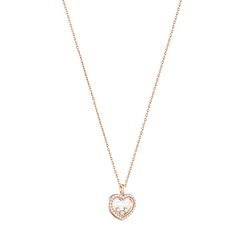 Enlarge Chopard - Diamond Pendant Happy Diamonds Icons 79A193-5201  3/4 view