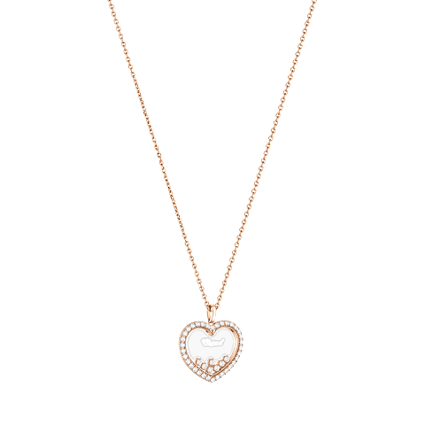 Enlarge Chopard - Diamond Pendant Happy Diamonds Icons 79A194-5201  3/4 view