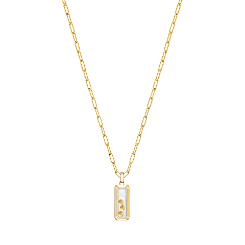 放大 {0}Chopard - 钻石 吊坠 Happy Diamonds Icons 79A201-0001    平放闭合弯曲背面视图
