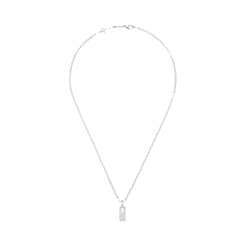 放大 {0}Chopard - 钻石 吊坠 Happy Diamonds Icons 79A201-1201   平放闭合弯曲视图