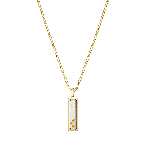 放大 {0}Chopard - 钻石 吊坠 Happy Diamonds Icons 79A202-0001    平放闭合弯曲背面视图