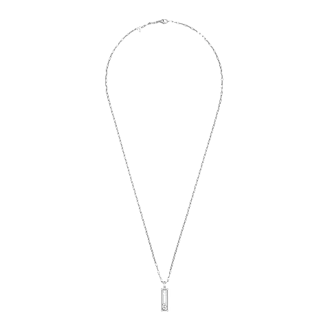 Chopard - Pendentif Diamant Happy Diamonds Icons 79A202-1001   Vue &agrave; plat ferm&eacute;e et courb&eacute;e