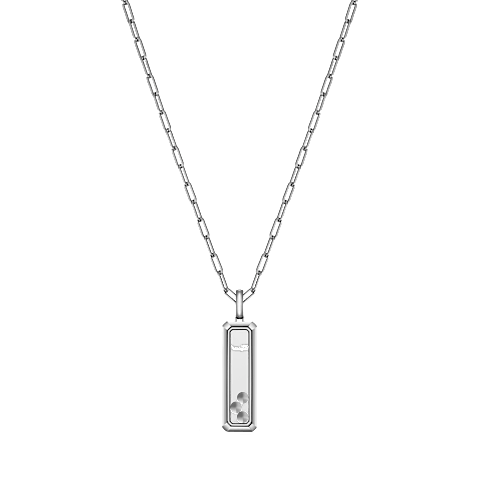 Chopard - Pendentif Diamant Happy Diamonds Icons 79A202-1001    Vue arri&egrave;re &agrave; plat ferm&eacute;e et courb&eacute;e