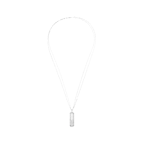 Enlarge Chopard - Diamond Pendant Happy Diamonds Icons Joaillerie 79A209-1001   laid flat closed and curved view