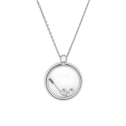 放大 {0}Chopard - 吊坠 Happy Golf 79A434-1501    平放闭合弯曲背面视图