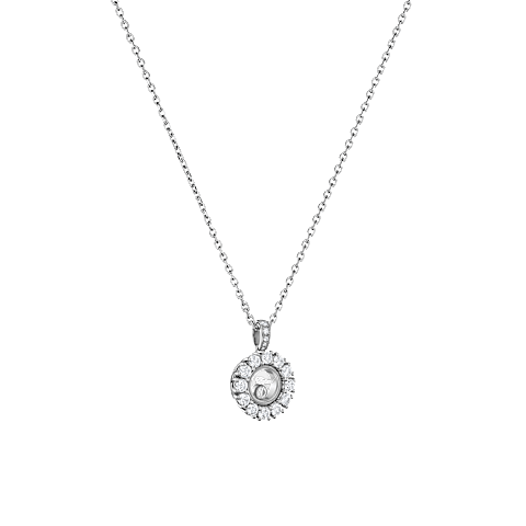 Enlarge {0}Chopard - Diamond Pendant Happy Diamonds Icons Joaillerie 79A609-1001  3/4 view