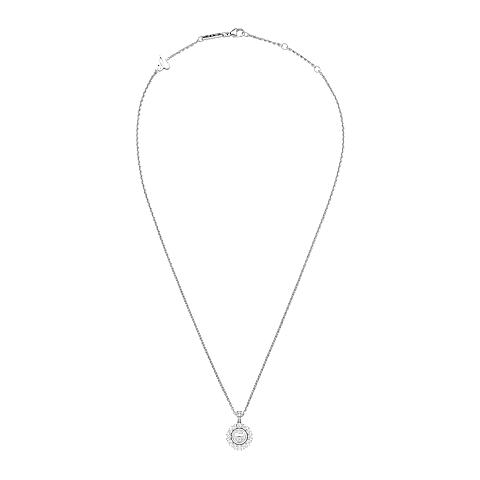 Enlarge {0}Chopard - Diamond Pendant Happy Diamonds Icons Joaillerie 79A609-1001   laid flat closed and curved view