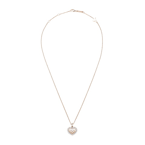Enlarge {0}Chopard - Diamond Pendant Happy Diamonds Icons Joaillerie 79A615-5001   laid flat closed and curved view