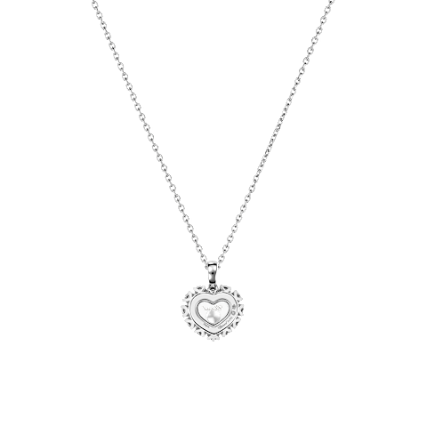 Увеличить {0}Chopard - Подвеска с бриллиантами Happy Diamonds Icons Joaillerie 79A616-1001    Вид сзади плоский закрытый и изогнутый