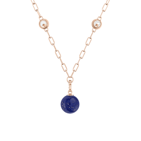 放大 {0}Chopard - 钻石 吊坠 Happy Diamonds Planet 79A619-5501    平放闭合弯曲背面视图