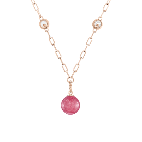 放大 {0}Chopard - 钻石 吊坠 Happy Diamonds Planet 79A619-5701    平放闭合弯曲背面视图