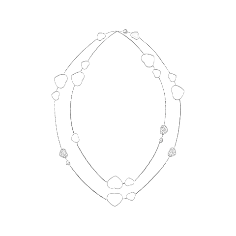 Enlarge {0}Chopard - Necklace Happy Hearts 817482-1009  3/4 view
