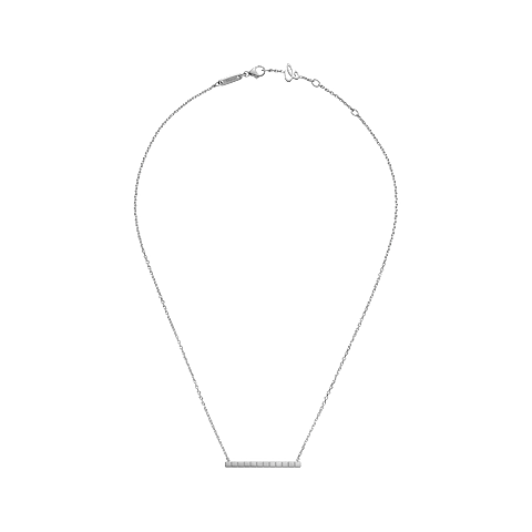 放大 {0}Chopard - 项链 Ice Cube 817702-1001   平放闭合弯曲视图