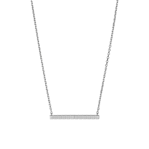 확대 {0}Chopard - 다이아몬드 네크리스 아이스 큐브 817702-1003    평평하게 닫힌 곡선 후면 뷰