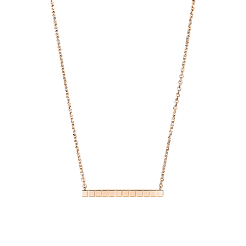 AmpliarChopard - Collar Diamantes Ice Cube 817702-5002    Vista trasera plana cerrada y curvada