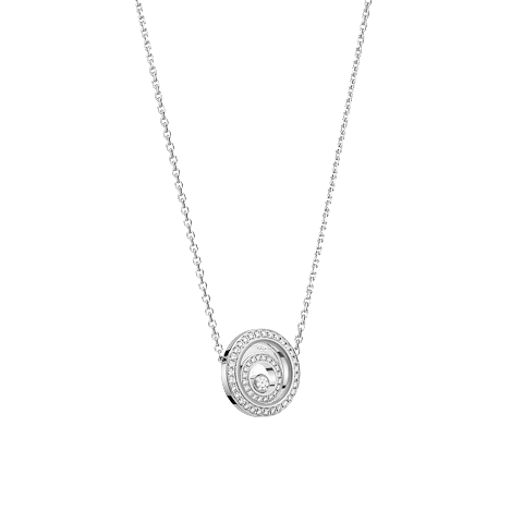 放大 {0}Chopard - 钻石 项链 Happy Spirit 818230-1001  3/4视图