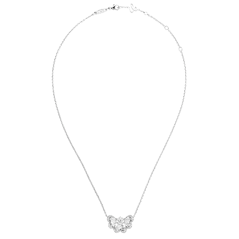 Ampliar {0}Chopard - Collar Diamantes Precious Lace Nuage 818351-1001   Vista plana cerrada y curvada