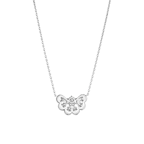 Ampliar {0}Chopard - Collar Diamantes Precious Lace Nuage 818351-1001    Vista trasera plana cerrada y curvada