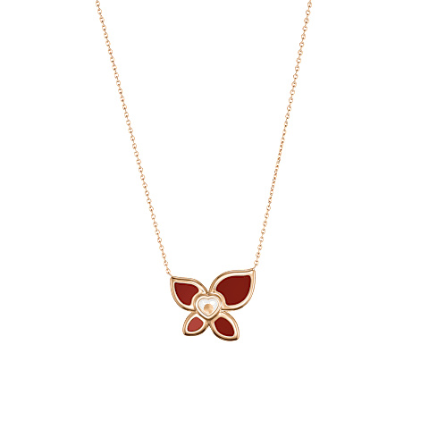 تكبير {0}Chopard - قلادة ألماس هابي باترفلاي وماريا كاري 818599-5001    عرض خلفي مسطح مغلق ومنحني