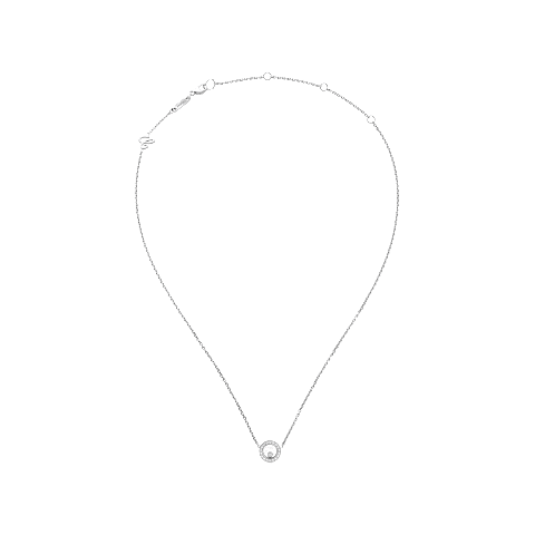 Enlarge {0}Chopard - Necklace Happy Diamonds Icons 81A017-1201   laid flat closed and curved view