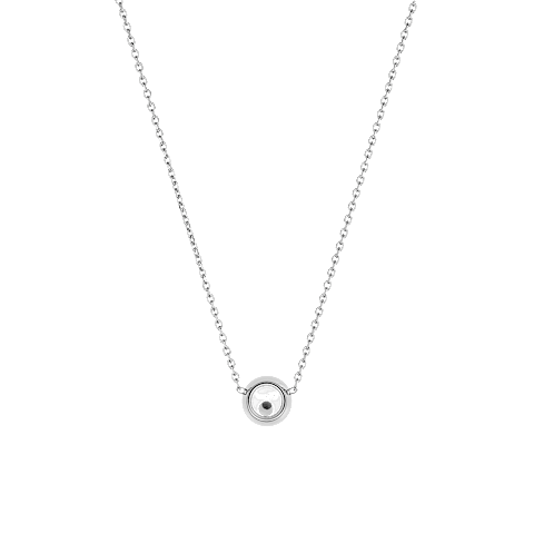 Enlarge {0}Chopard - Necklace Happy Diamonds Icons 81A017-1201    laid flat closed and curved back view