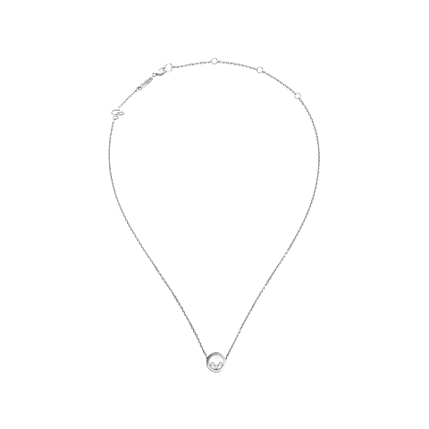 Enlarge {0}Chopard - Necklace Happy Diamonds Icons 81A018-1001   laid flat closed and curved view