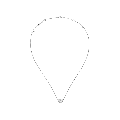 Enlarge {0}Chopard - Necklace Happy Diamonds Icons 81A054-1001   laid flat closed and curved view