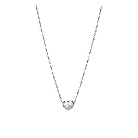 Enlarge {0}Chopard - Necklace Happy Diamonds Icons 81A054-1001    laid flat closed and curved back view
