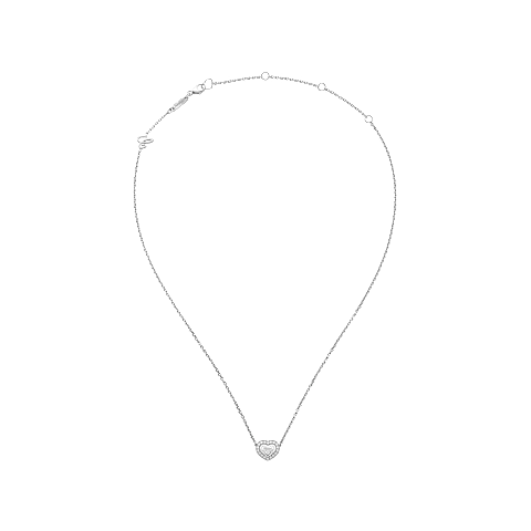 Vergr&ouml;&szlig;ern {0}Chopard - Diamant Halskette Happy Diamonds Icons 81A054-1201   Ansicht flach geschlossen und gebogen
