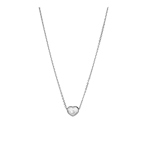 Vergr&ouml;&szlig;ern {0}Chopard - Diamant Halskette Happy Diamonds Icons 81A054-1201    R&uuml;ckansicht flach geschlossen und gebogen
