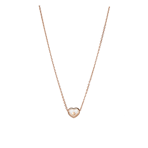Vergr&ouml;&szlig;ern {0}Chopard - Halskette Happy Diamonds Icons 81A054-5201    R&uuml;ckansicht flach geschlossen und gebogen
